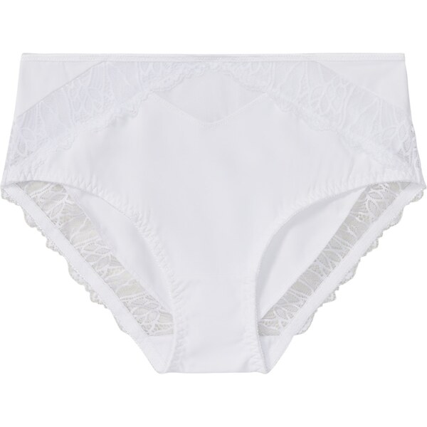 bonprix Maxi nohavičky s jemnou čipkou, farba biela 50902132