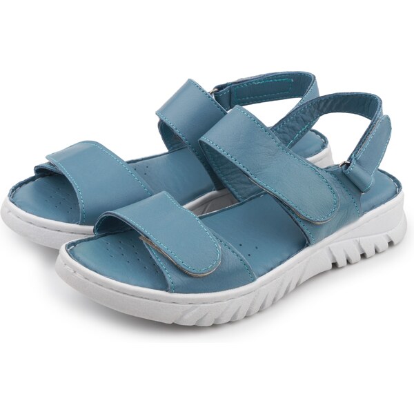 Vlnka Dámske kožené sandále Viktorie modrá veľkosti obuvi - dospelí 36 52495850