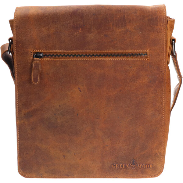 Pánska kožená taška cez rameno Greenwood Lowan - svetlo hnedá 41153018