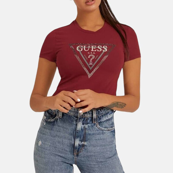 Dámské vínové triko Guess 55773 50917457