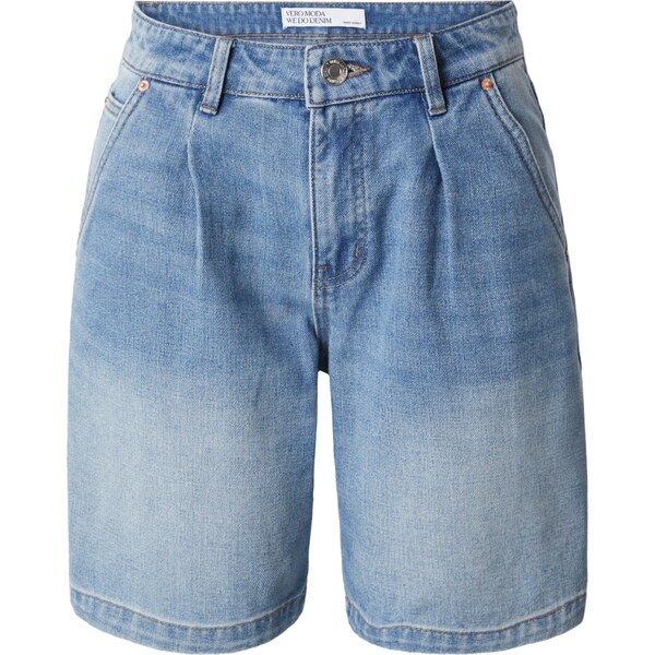 VERO MODA Plisované rifle Evelyn modrá denim 54342578