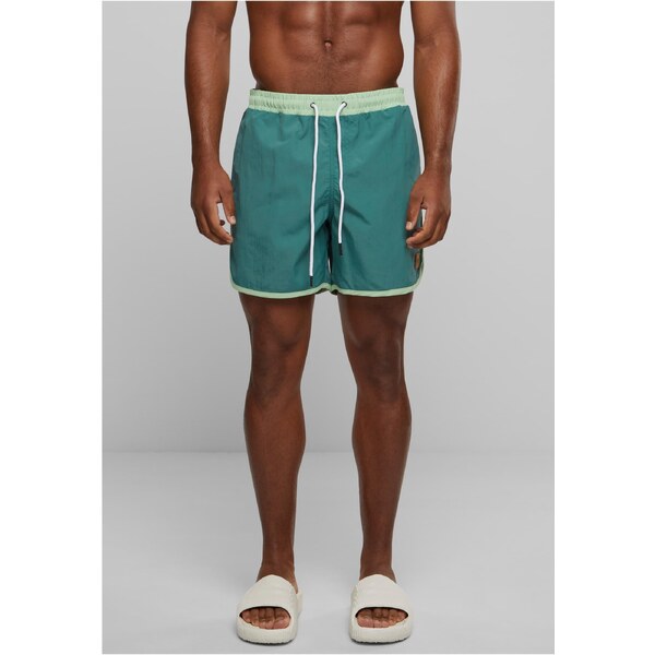 Urban Classics Mens Retro Swimwear - Green 50950643
