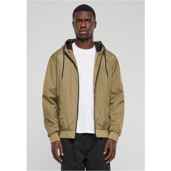 Urban Classics Mens Contrast Windrunner Jacket - Khaki/Black 50950711