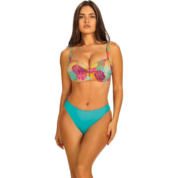 Dámske dvojdielne plavky Pati 4 S730PA4-3 Oranžová s tyrkysovým vzorom 50966419