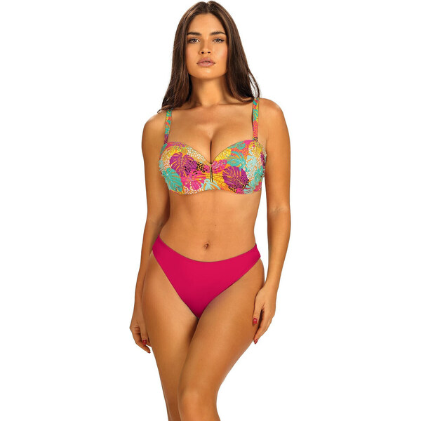 Dámske dvojdielne plavky Pati 4 S730PA4-2 Ružová so vzorom - Self 50966421