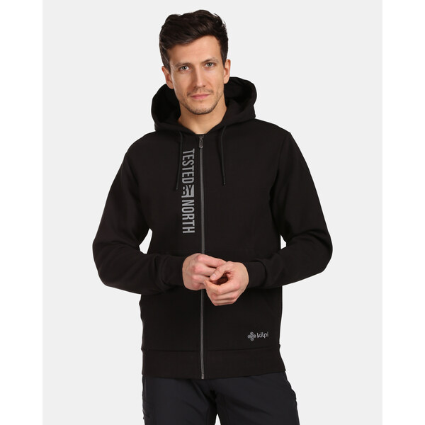 Pánska bavlnená mikina s kapucňou Kilpi AVILA-M čierna 50984888