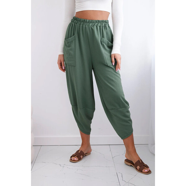 Fashionweek Dámske nohavice ľahké vzdušné so širokými nohavicami K37 50986312