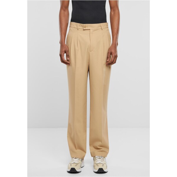 Urban Classics Pleated trousers - unionbeige 51008820