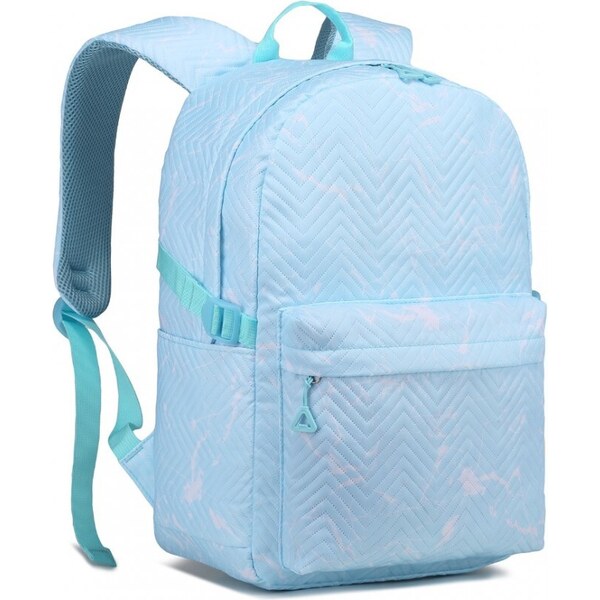 Miss Lulu Batoh - s mramorovým vzorom a prešívaním, modrý 54769524