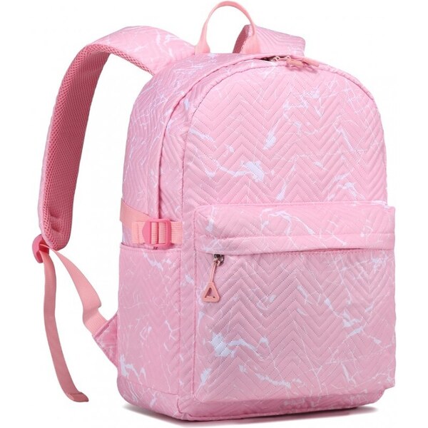 Miss Lulu Batoh - s mramorovým vzorom a prešívaním, ružový 54769523