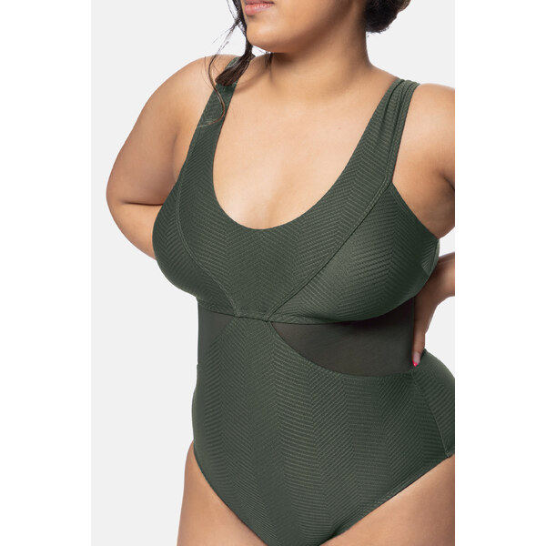 Dorina Jednodielne zoštíhľujúce plavky Farba: Zelená, Veľkosť: S 51026847