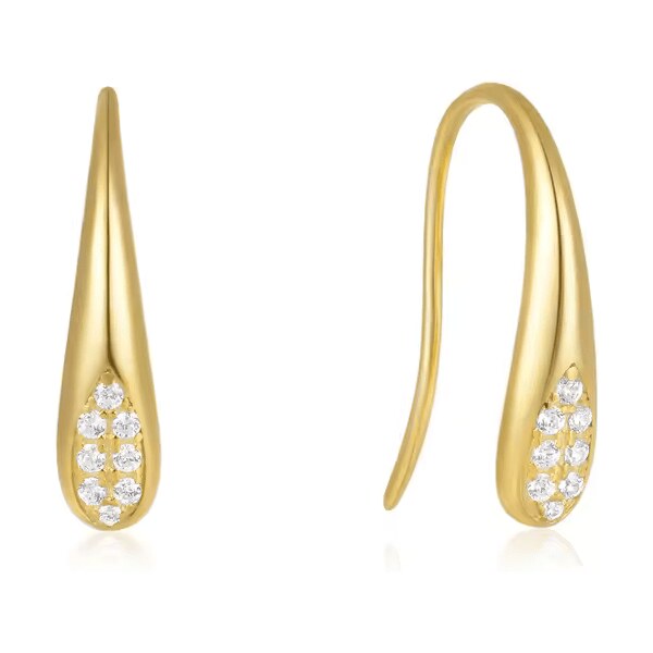 Olivie Strieborné náušnice KAPIČKY GOLD 8491 51031662