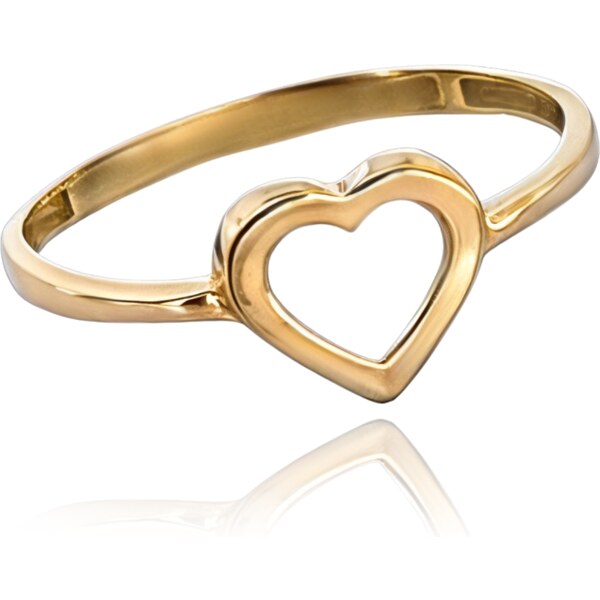 OLIVIE MINET Elegantní zlatý prsten srdíčko Au 585/1000 65258562