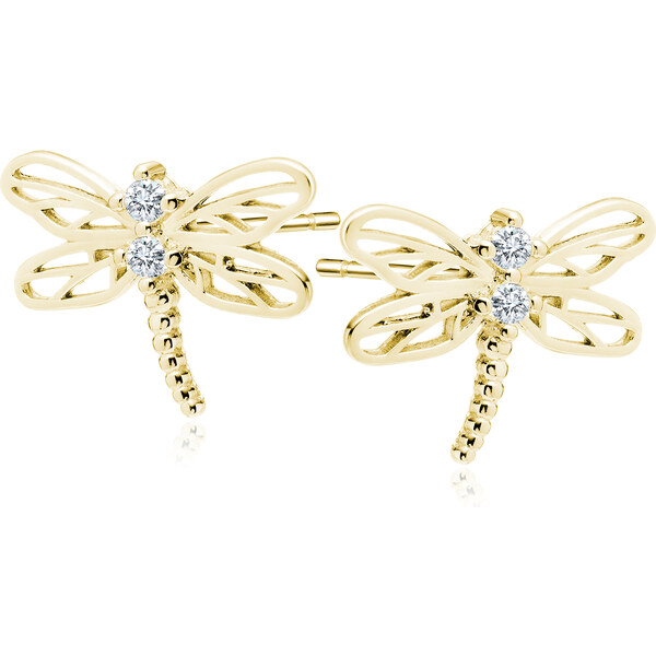 Olivie Strieborné náušnice VÁŽKA GOLD 9053 56728178