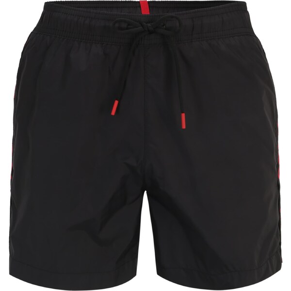 HUGO Plavecké šortky FAB červená / čierna 66050267