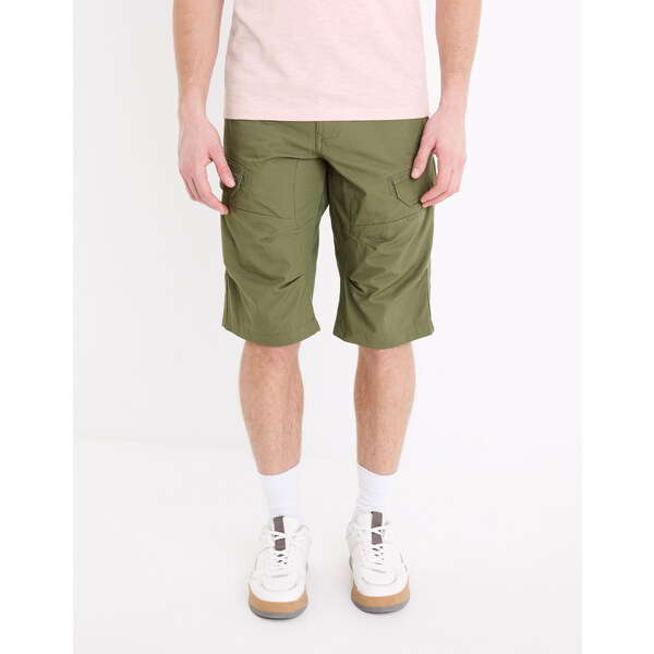 Kaki pánske kraťasy Celio Bocourtbm1 51227435