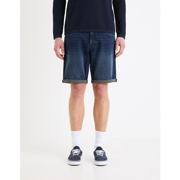 Tmavomodré pánske rifľové kraťasy Celio Bofirstbm 64641722