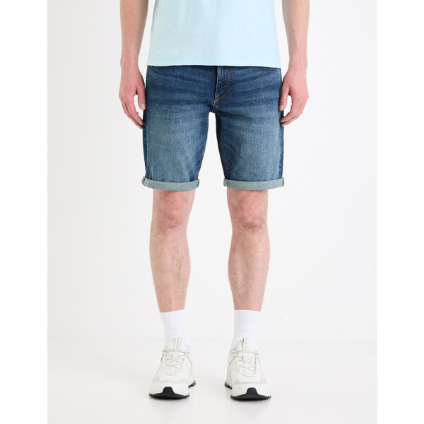 Modré pánske rifľové kraťasy Celio Bofirstbm 65596719