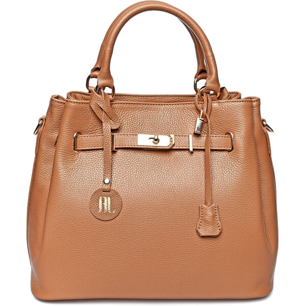 Anna Luchini Dámska kožená kabelka AL1762 Cognac 66615782