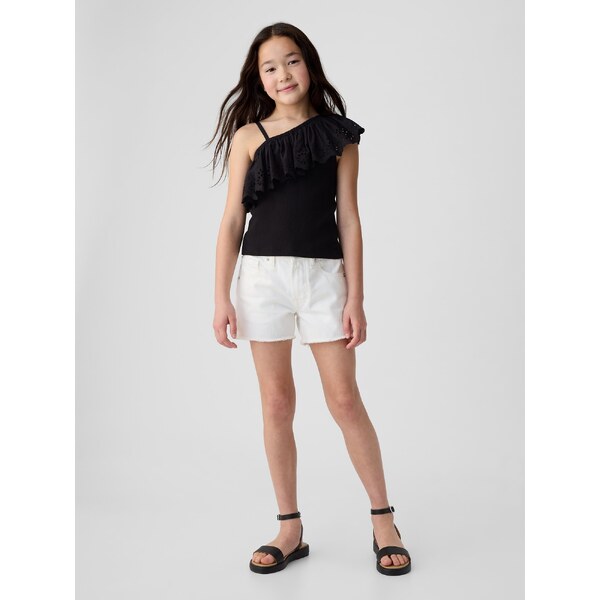 Biele dievčenské džínsové kraťasy GAP Stride 51256283