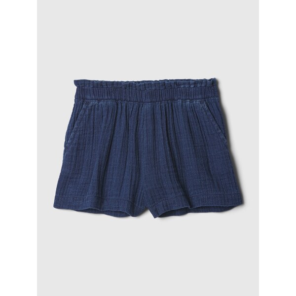 Tmavomodré dievčenské mušelínové kraťasy GAP 51301805