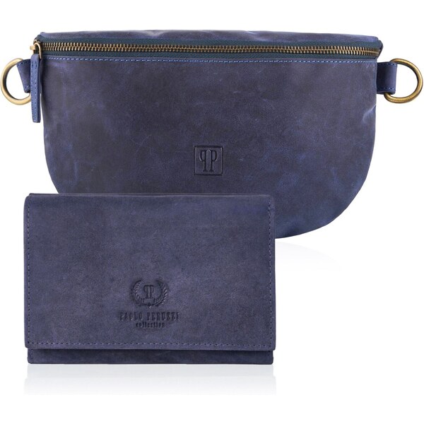 Paolo Peruzzi Dámsky set ľadvinka + peňaženka ZUP-57 | fialová ZUP-57 44072273