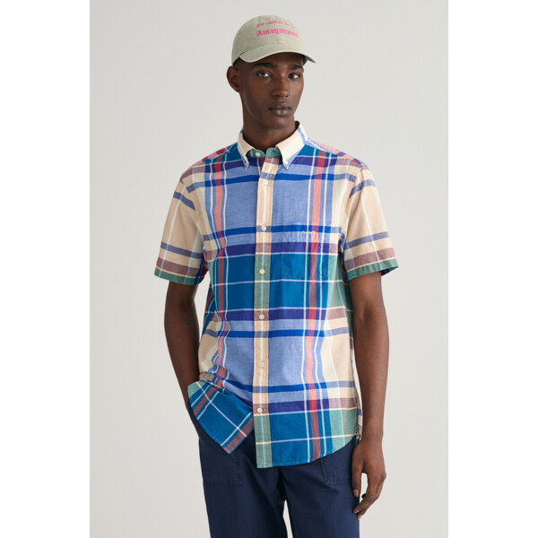 KOŠEĽA GANT REG INDIAN MADRAS SS SHIRT RICH BLUE 50828362
