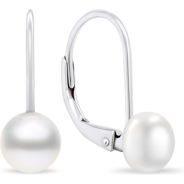 Brilio Silver Jemné strieborné náušnice s pravými perlami EA409W/410 66579152