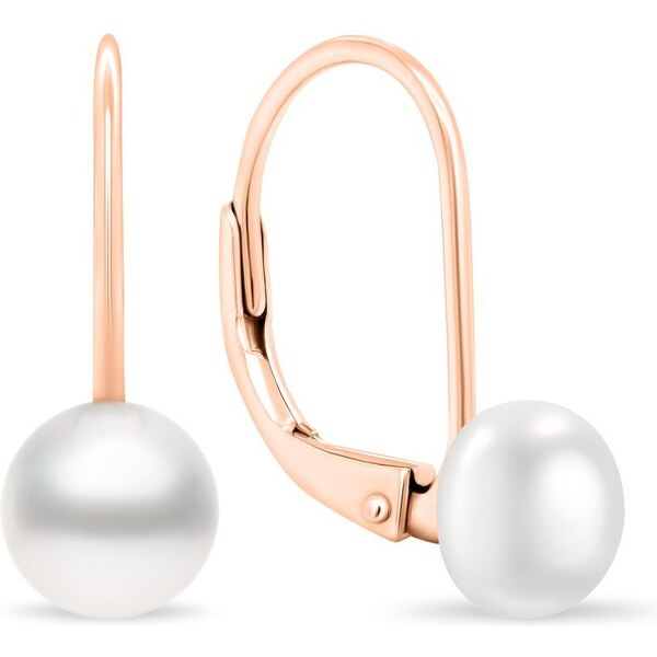 Brilio Silver Jemné bronzové náušnice s pravými perlami EA409R/410/411 66588744