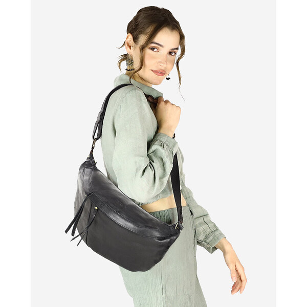 Marco Mazzini handmade MARCO MAZZINI Veľká kožená kabelka cez rameno s 51071732