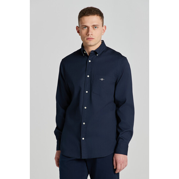 KOŠEĽA GANT REG HONEYCOMB TEXTURE SHIRT EVENING BLUE 51108371