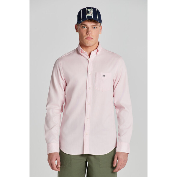 KOŠEĽA GANT REG HONEYCOMB TEXTURE SHIRT LIGHT PINK 51108372