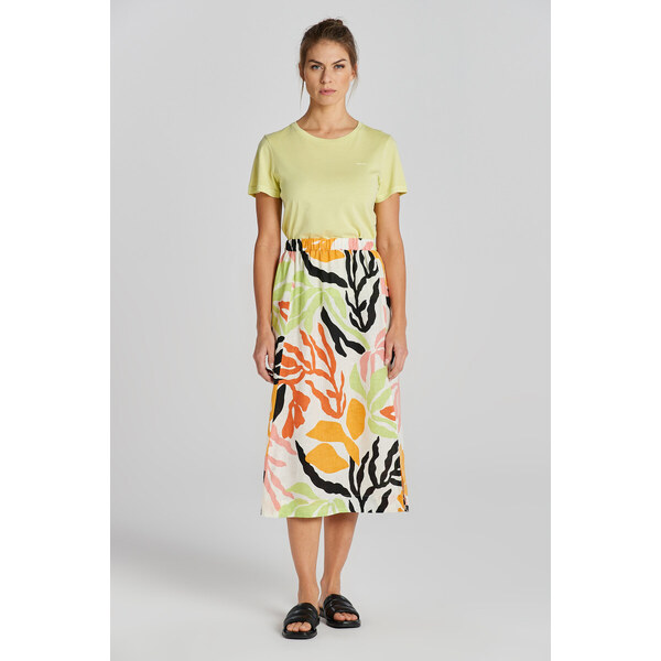 SUKŇA GANT REL MID PALM PRINT LINEN SKIRT MEDAL YELLOW 51108390