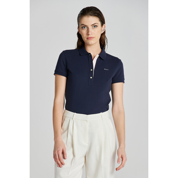 POLOKOŠEĽA GANT CONTRAST COLLAR SS PIQUE POLO EVENING BLUE 51108394
