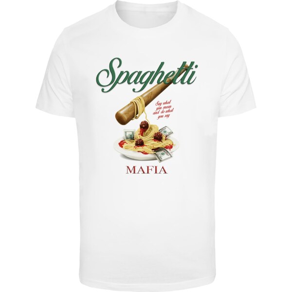 Mister Tee Mens T-shirt Spaghetti Mafia - white 64641604