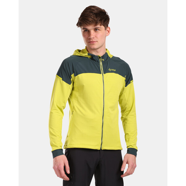 Pánska strečová mikina s kapucňou Kilpi MEMPHIS-M svetlo zelená 51130655