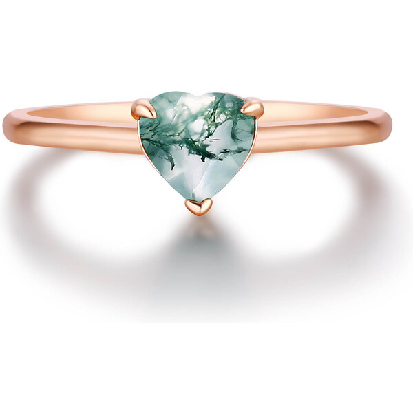 Olivie Strieborný prsteň MACHOVÝ ACHÁT ROSE 8516 51130677