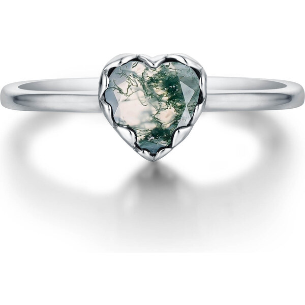 Olivie Strieborný prsteň MACHOVÝ ACHÁT 8512 51130673