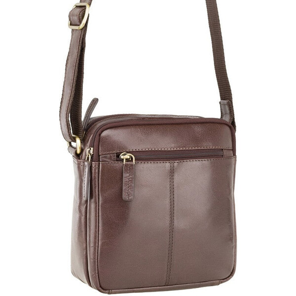Visconti Značková pánska kožená taška cez rameno hnedá (KT187) 59774318