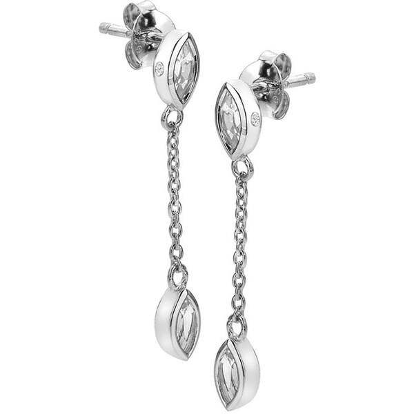 Hot Diamonds Elegantné strieborné visiace náušnice s diamantmi Tender 66581663