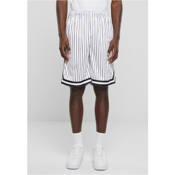 Urban Classics Striped Mesh Shorts - White/Black 51139104