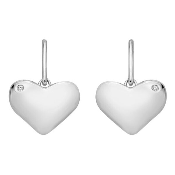 Hot Diamonds Strieborné visiace náušnice s pravými diamantmi Desire 66593921