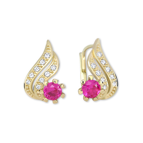 Soliter Krásne náušnice zo žltého zlata so zirkónmi 239 001 00529 66578996