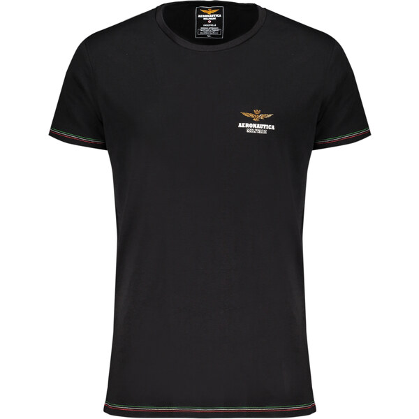AERONAUTICA MILITARE BLACK MENS OUTDOOR T-SHIRT 64708194