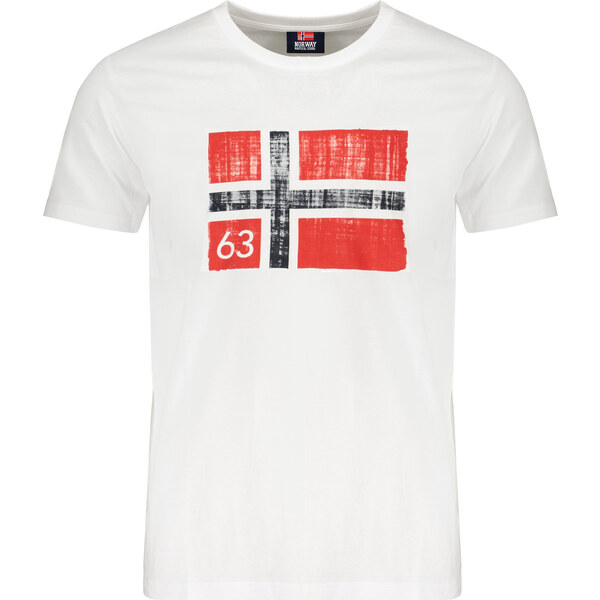 NORWAY 1963 Biele tričko s nórskou vlajkou 64706733