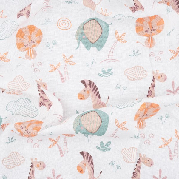 Vlnka Detské bavlnené plienky africké zvieratá 51170700