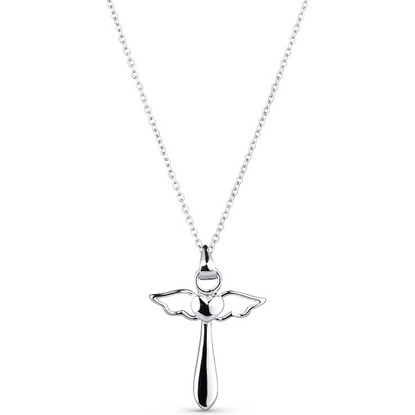 Olivie Strieborný ANJELSKÝ KRÍŽ SO SRDIEČKOM 4217 18064800
