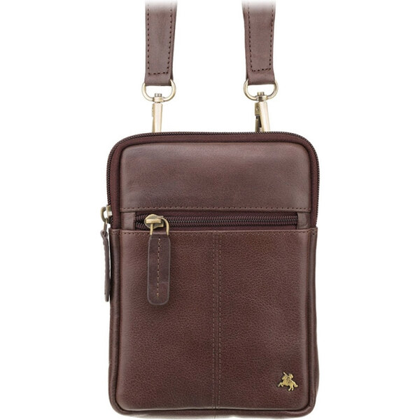 Visconti Malá pánska kožená taška na doklady hnedá (KT160) 59774328