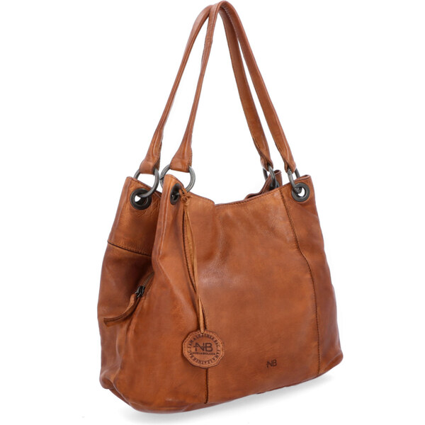 Kožená kabelka cez rameno Noelia Bolger koňaková NB 2063 KO 18846200