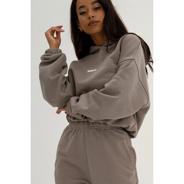 Mosquito Dámska tepláková mikina s kapucňou Icon Simply Taupe mocca, 51184858